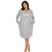 Plus Long Sleeve Sleep Shirt