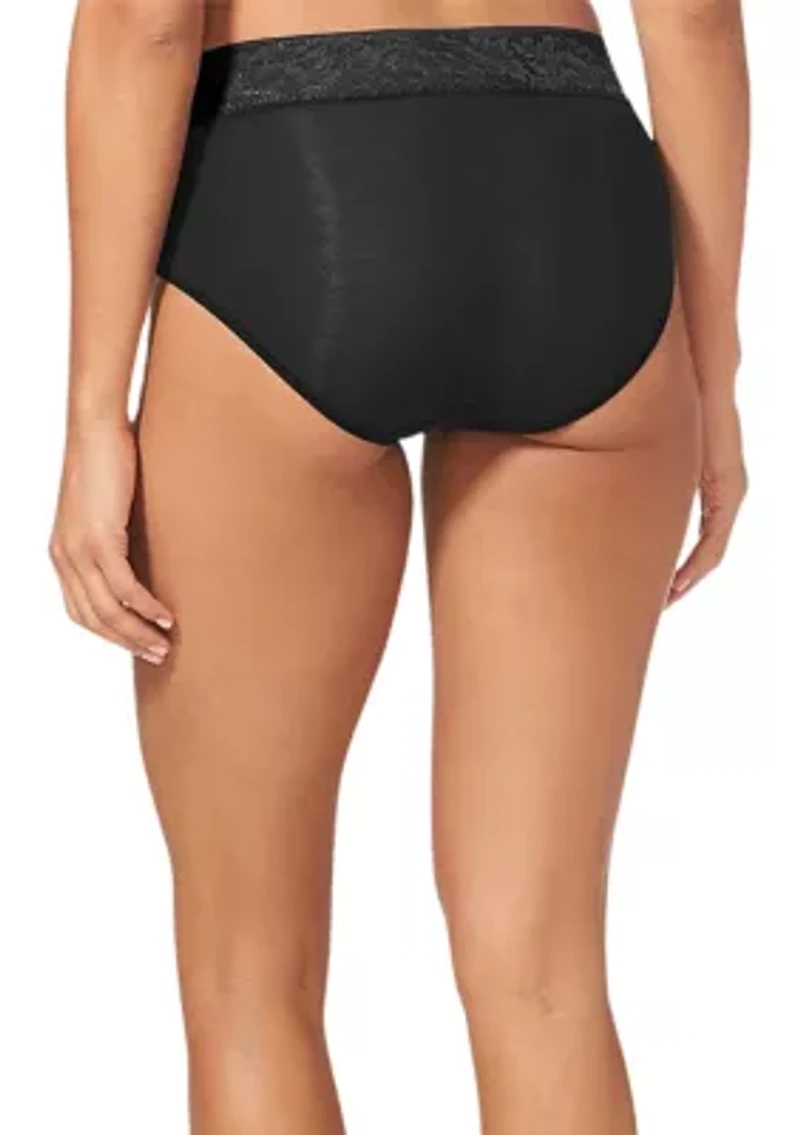 Lace Waist High Rise Brief Panty