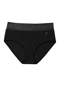 Lace Waist High Rise Brief Panty