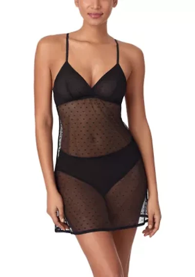 Women's Heart Mesh Chemise
