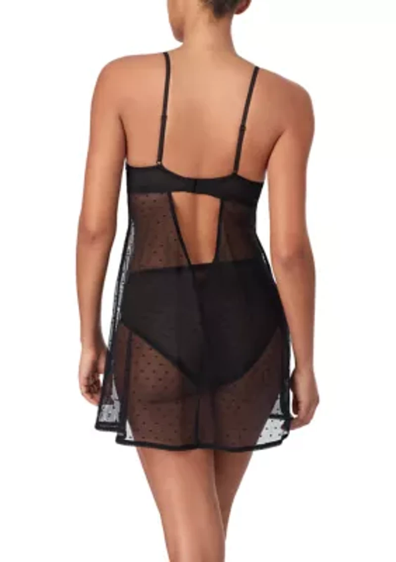 Women's Heart Mesh Chemise