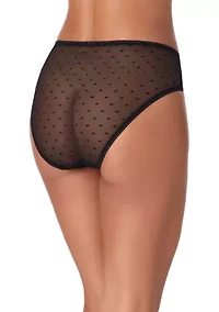 Women's Heart Mesh Bikini Panties