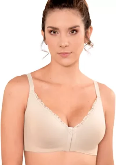 Pima Cotton Front Closure Demi Bra
