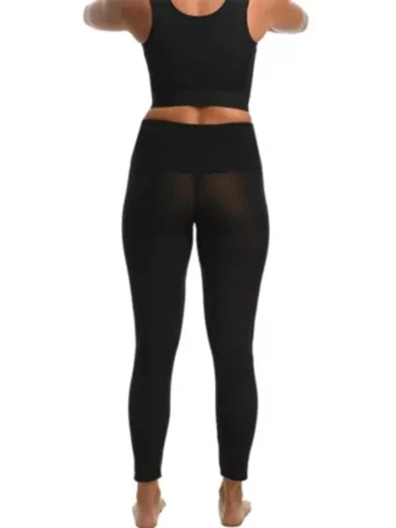Plus All Mesh High Waist Leggings
