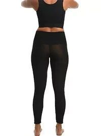 Plus All Mesh High Waist Leggings