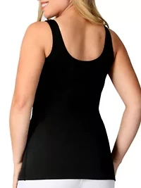 Scoop Neck Front Zip Tank Top