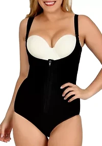 Undebust Front Zip Bodysuit