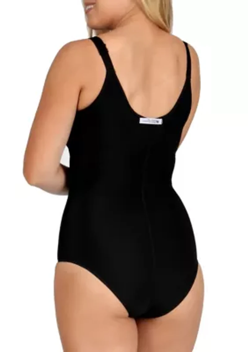 Undebust Front Zip Bodysuit