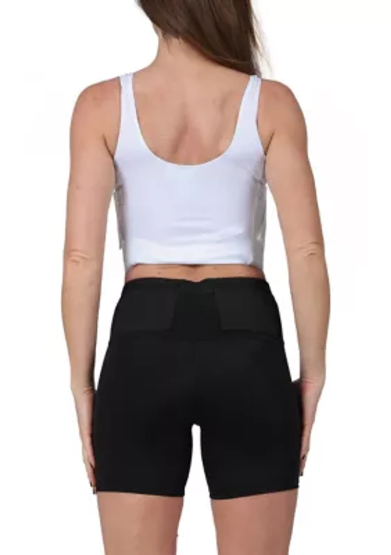 Scoop Neck Front Zip Tank Top