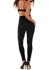 Side Zip Open Toe Knee Socks