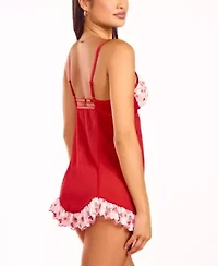 Corey 2PC Heart Lace and Princess Seam Babydoll Set Lingerie