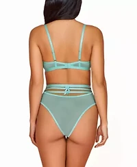 Gisele 2PC Mint Lace w/Satin Bows Bralette Set Intimates