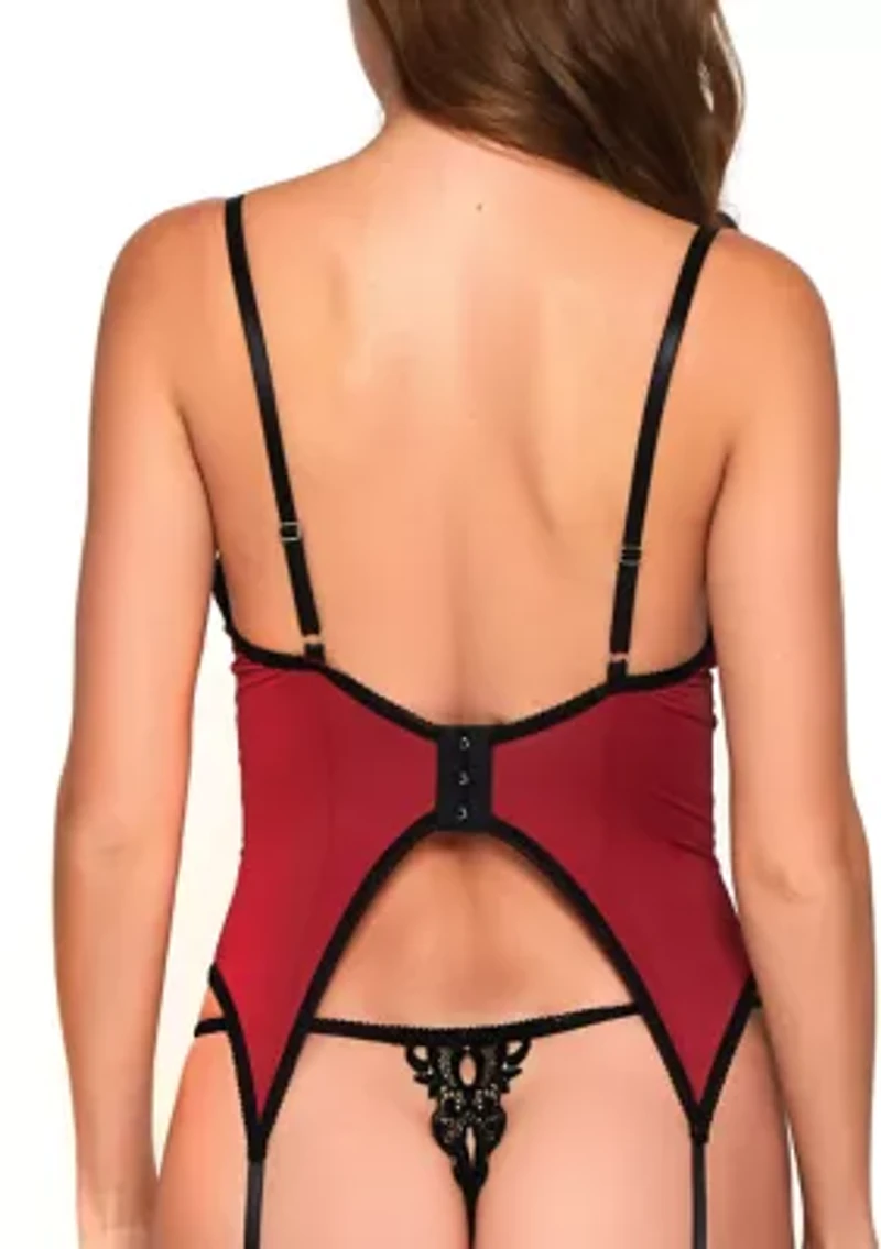 2-Piece Mesh & Micro Bustier Set