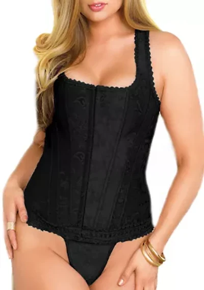 Plus Harley Brocade Racerback Corset Set