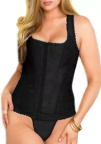 Plus Harley Brocade Racerback Corset Set