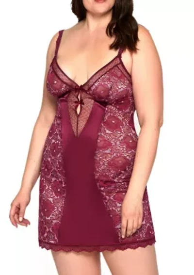 Women's Plus 1pc Soft Cup Lingerie Chemise