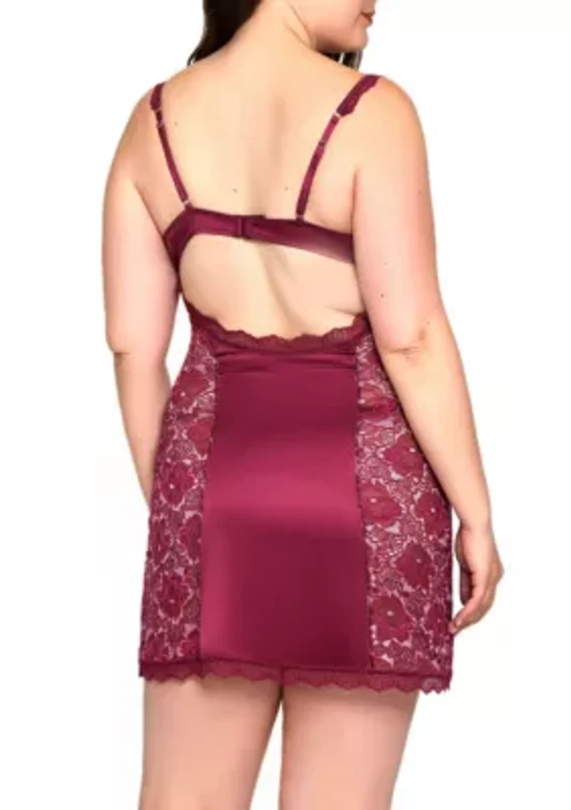 Women's Plus 1pc Soft Cup Lingerie Chemise