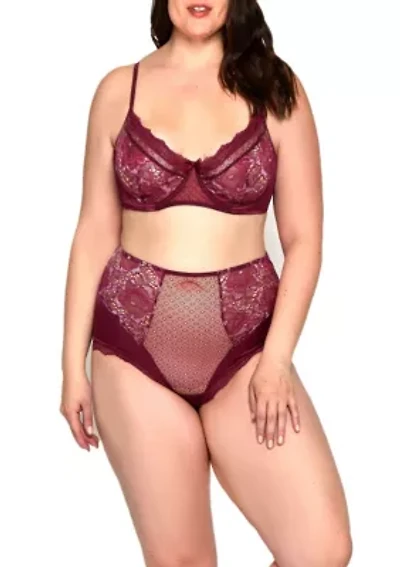 Women's Plus 2pc Bralete and Panty Lingerie Set