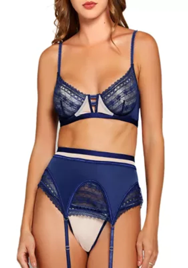 Laura 2-Piece Lace and Mesh Bra Set
