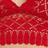 Plus 2PC Soft Cup Lace Bralette Lingerie Set