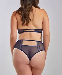 Ryder Plus Halter Lace and Mesh Bralette Panty Set