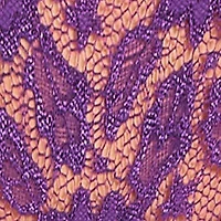 Womens Plus Purple Stretch Lace Bralette Lingerie Set