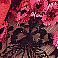 Womens Plus Gypsy Lace 3PC Bralette Garter Lingerie Set