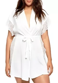 Plus Sherry Lace High Slit Robe