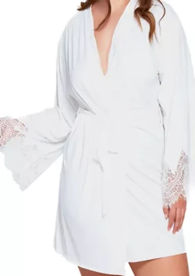 Plus Arlene Lace Bridal Robe