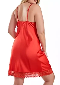 Bianca Plus Ultra Soft Satin and Lace 1 PC chemise