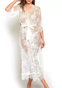 Women's Rowena All-Over Lace Long Robe