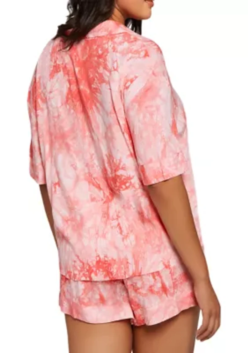 Plus Lola Tie-Dye Rayon Pajama Shorts Set