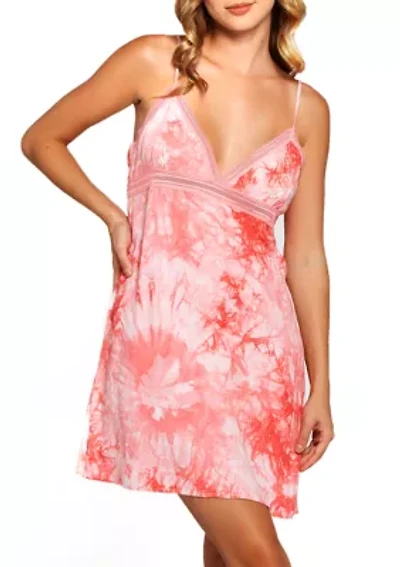 Plus Lola Tie Dye Dress Trimmed Lace