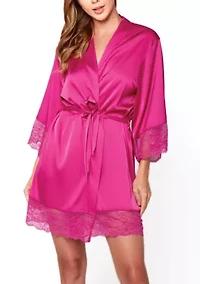 Arlyn Silky Satin and Lace Robe