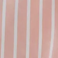 Willa Plus Satin Striped 1pc Robe with Self Tie Sash and Trimmed Lace