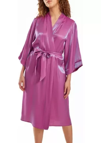 Autumn Iridescent Robe with Self Tie Sash and Inner Ties.