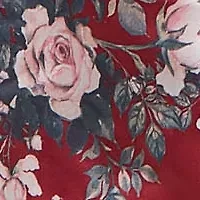 Elea plus Size 1pc Contrast Satin Floral Robe with Self Tie Sash