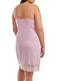 Harmony Plus Soft Cup Triangle Bra, Modal Fitted Chemise Trimmed Scalloped Lace