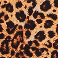 Reise Leopard Robe with Self Tie Sash and Lace Trimmed Hemlines