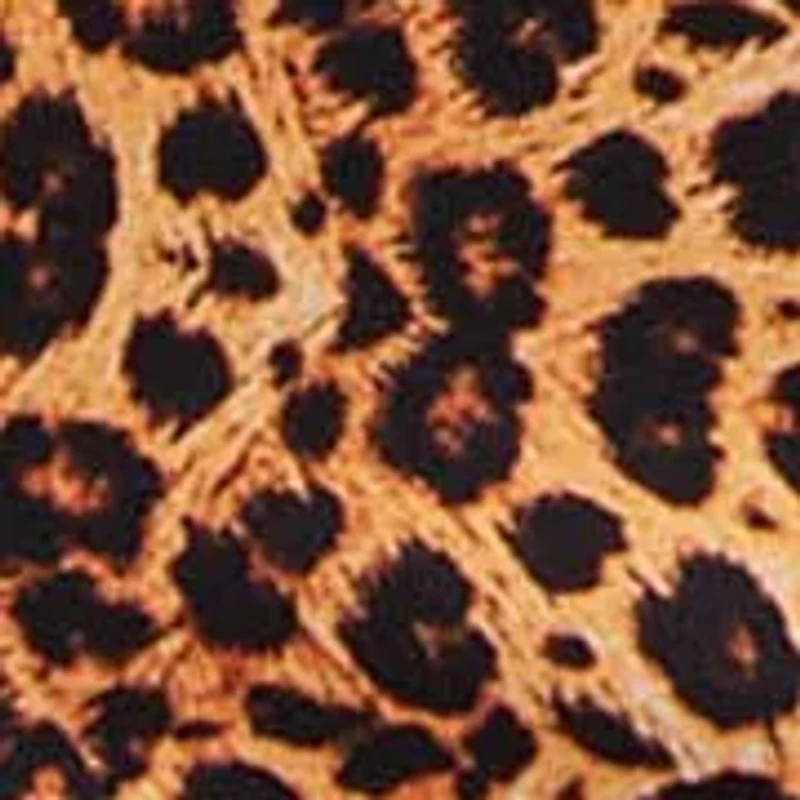Reise Leopard  Chemise with Lace trim and front slit