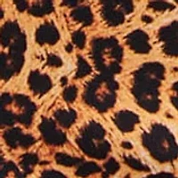 Reise Leopard  Chemise with Lace trim and front slit