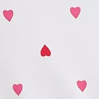 Lilly Plus Heart Printed PJ Short Set Trimmed Red.