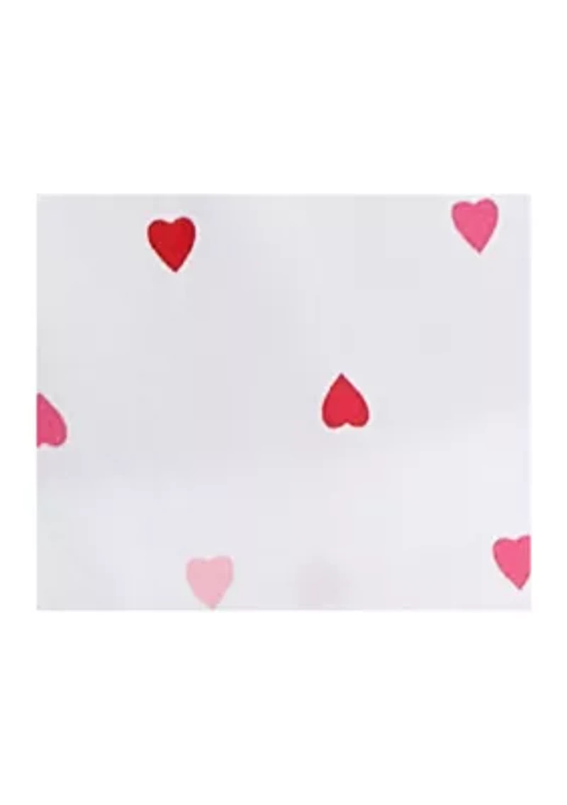Lilly Heart Printed PJ Short Set Trimmed Red.