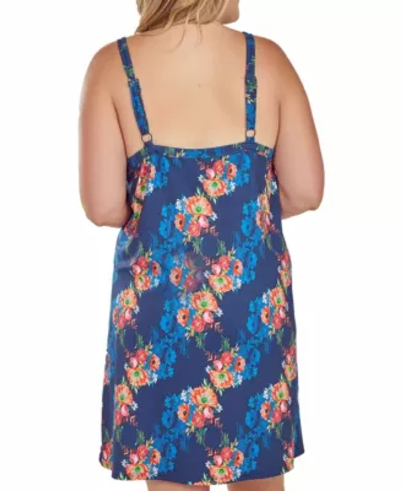 iCollection Plus Womans 1PC Floral Microfiber Night Gown