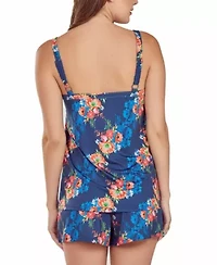 iCollections Plus Womans 2PC Floral Microfiber Tank and Short Pajama Set