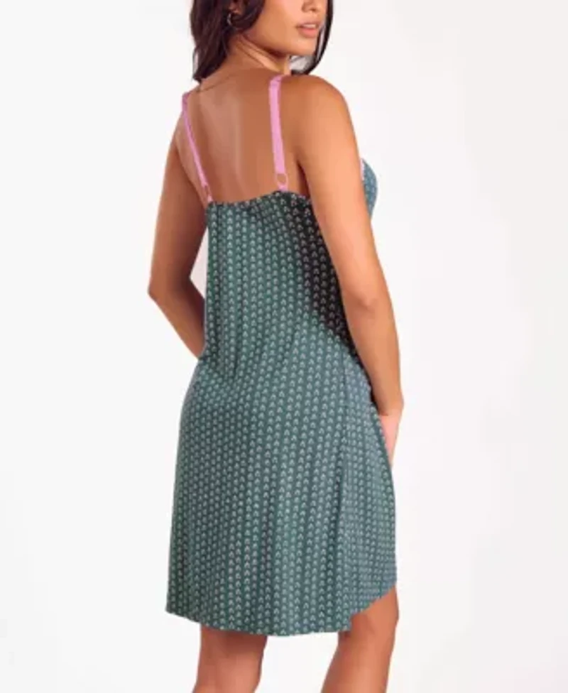 Women's Floral Bamboo Lace Stretch-Knit Nightgown