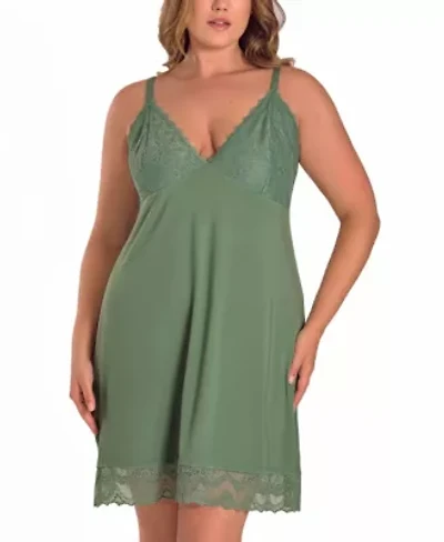 Plus Modal Lace Stretch-Knit Nightgown