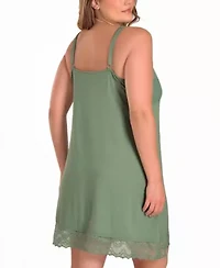 Plus Modal Lace Stretch-Knit Nightgown