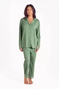 Women's Modal Stretch-Knit Long Sleeve Pajama Set