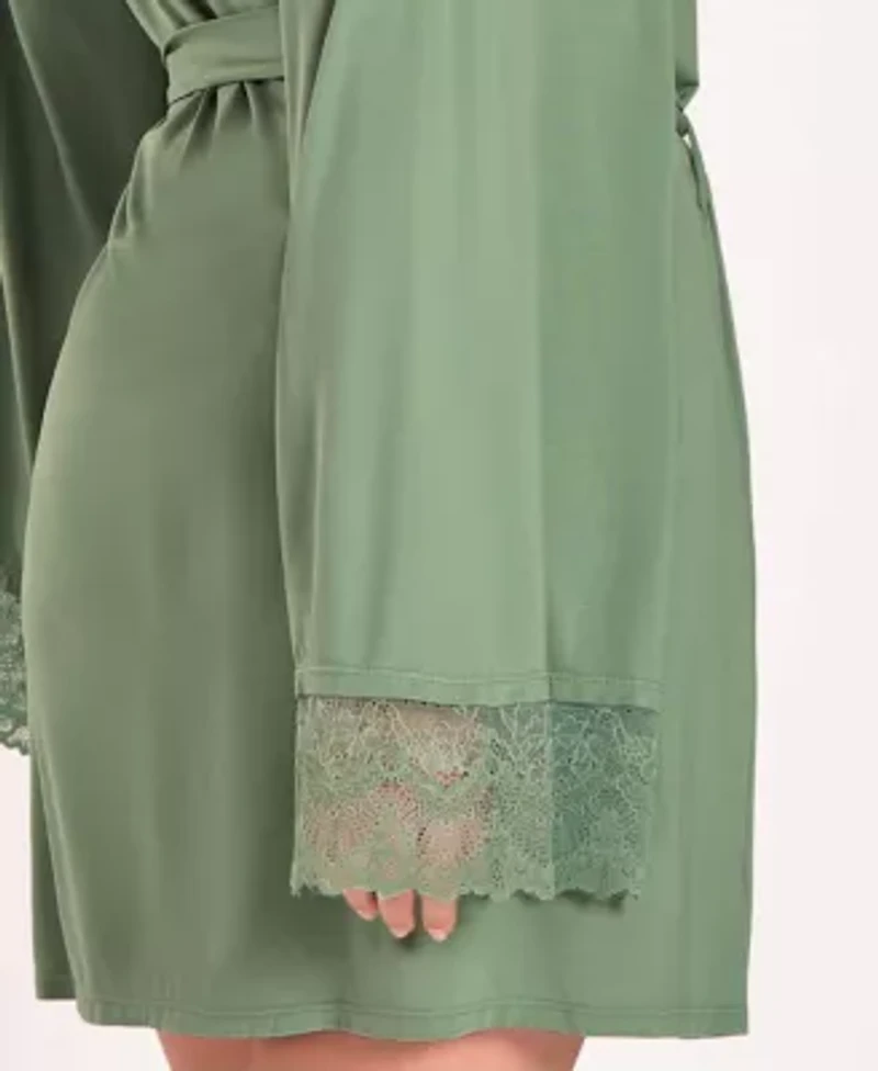 Plus Modal Stretch-Knit Long Sleeve Robe